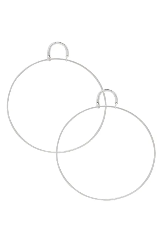 SAMPLE Henny Earrings Large Rhodium made by Sarah Mulder Jewelry