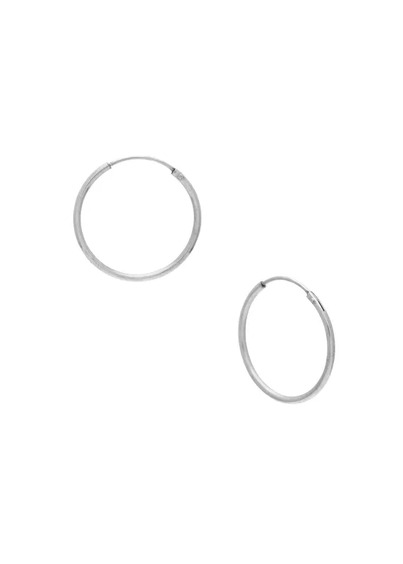 SAMPLE Endless Hoops 20mm Rhodium made by Sarah Mulder Jewelry