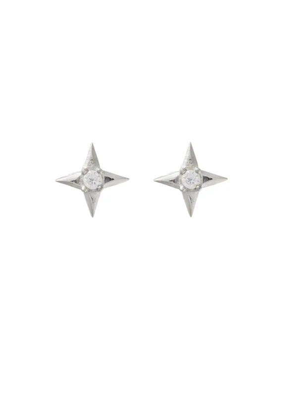 SAMPLE Esti Studs Rhodium made by Sarah Mulder Jewelry