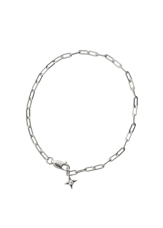 SAMPLE Paper Clip Chain Bracelet Rhodium made by Sarah Mulder Jewelry