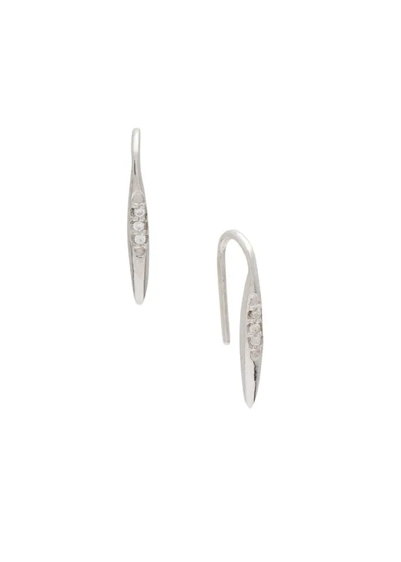 SAMPLE Shift Earrings Small Rhodium made by Sarah Mulder Jewelry