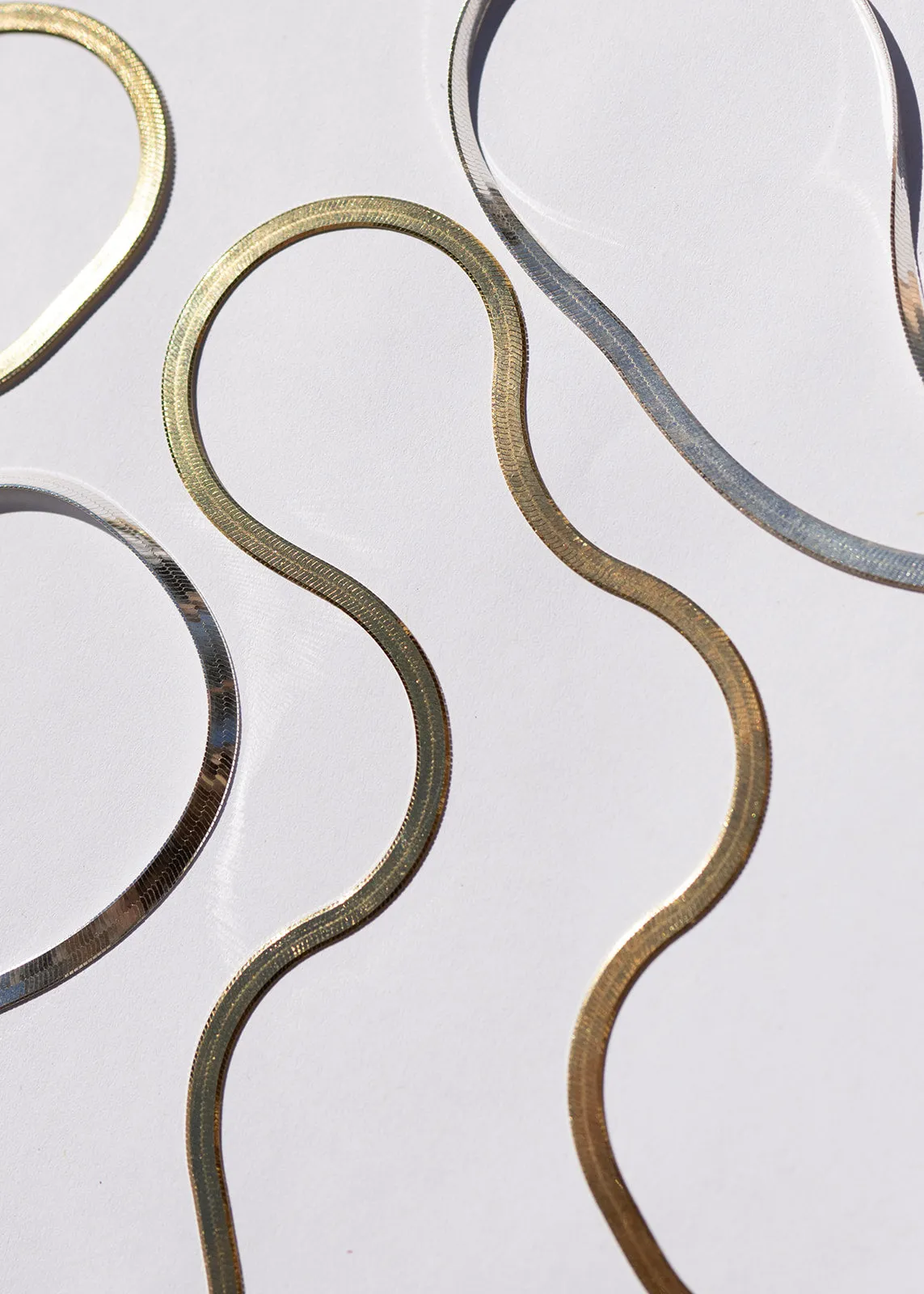 SAMPLE Harlow Herringbone Necklace Silver sold by Sarah Mulder Jewelry product image thumbnail 3