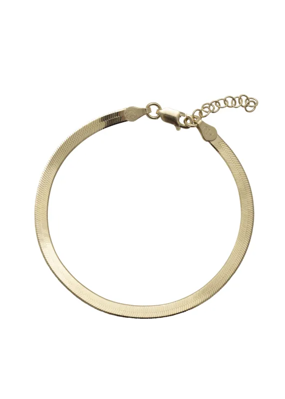 SAMPLE Harlow Herringbone Bracelet Gold made by Sarah Mulder Jewelry