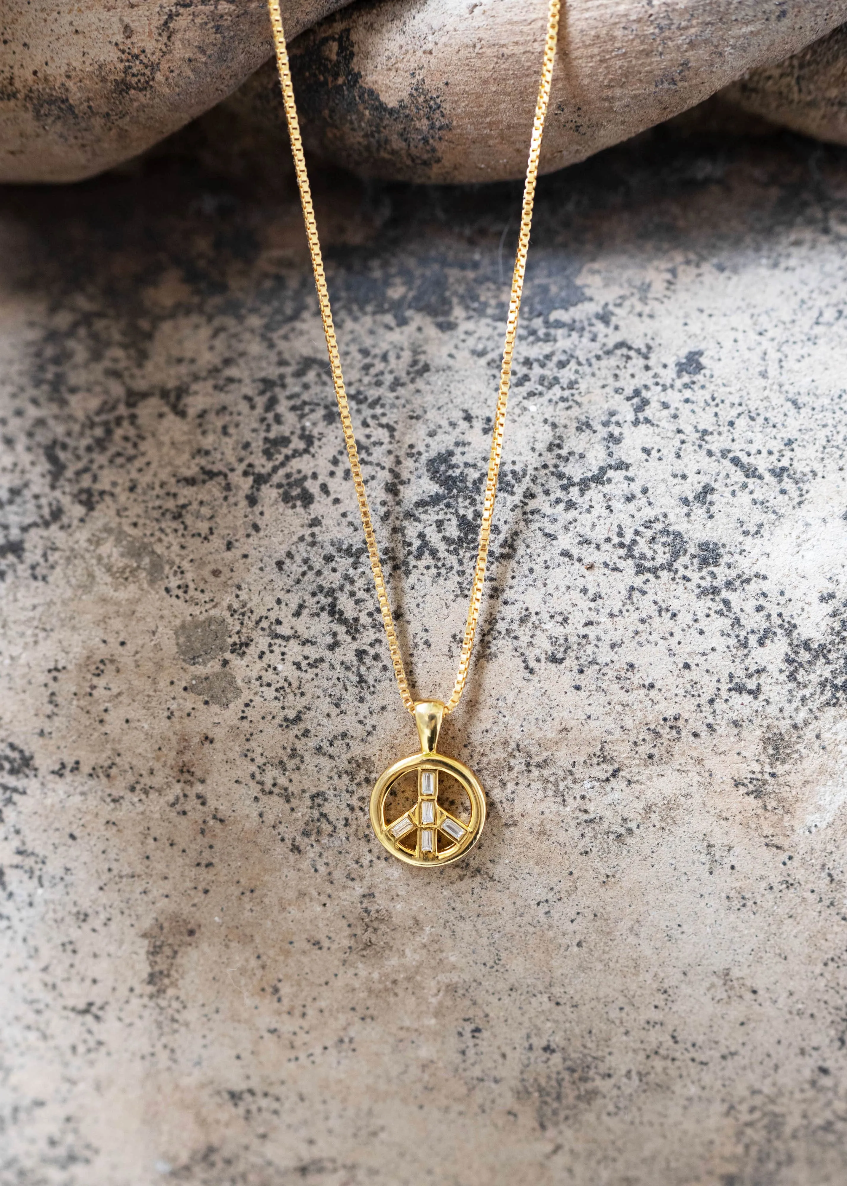 SALE Peace Sign Necklace Gold sold by Sarah Mulder Jewelry product image thumbnail 3