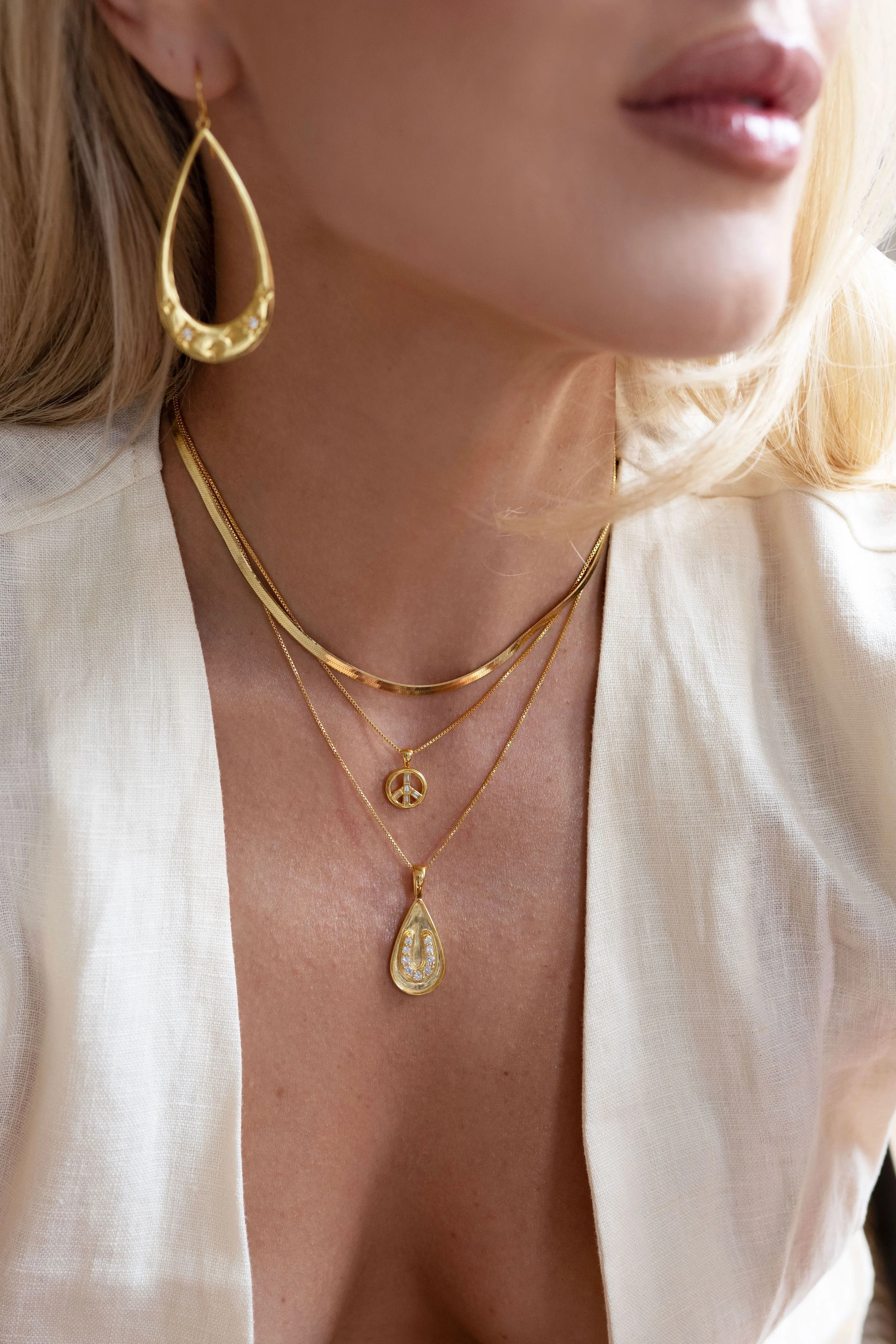 SALE Peace Sign Necklace Gold sold by Sarah Mulder Jewelry product image thumbnail 2