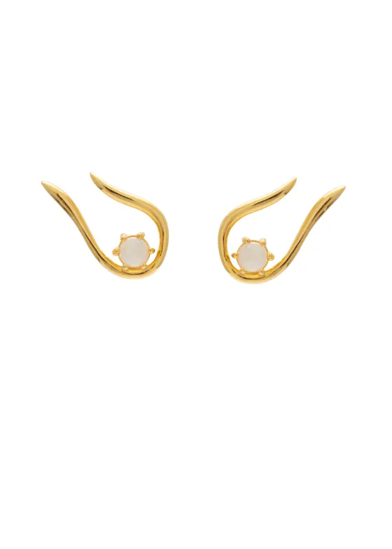 SAMPLE Kai Studs Gold made by Sarah Mulder Jewelry