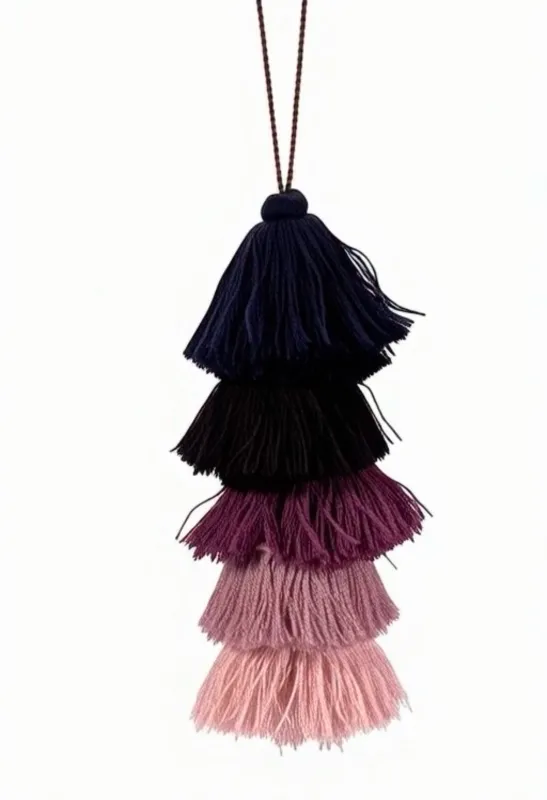 Ombré Sway Tassel Midnight Pink made by Sarah Mulder Jewelry