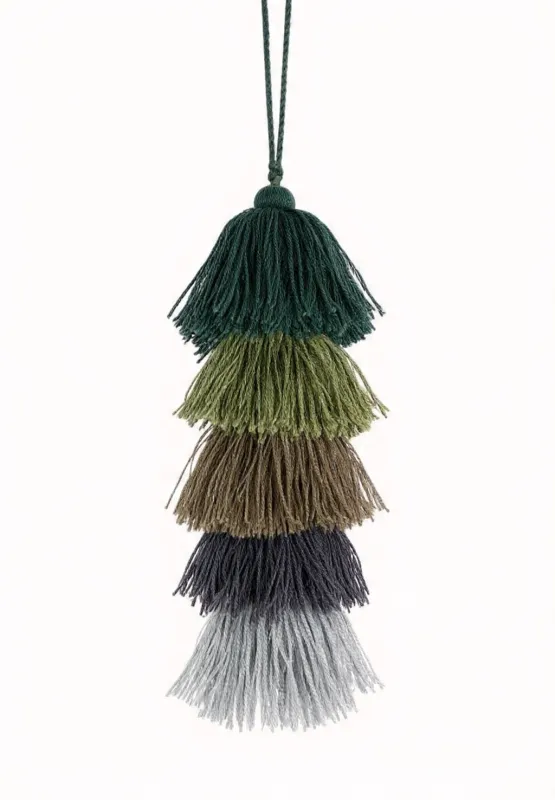 Ombré Sway Tassel Juniper made by Sarah Mulder Jewelry