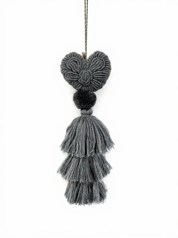 Heart Tassel Smoke made by Sarah Mulder Jewelry