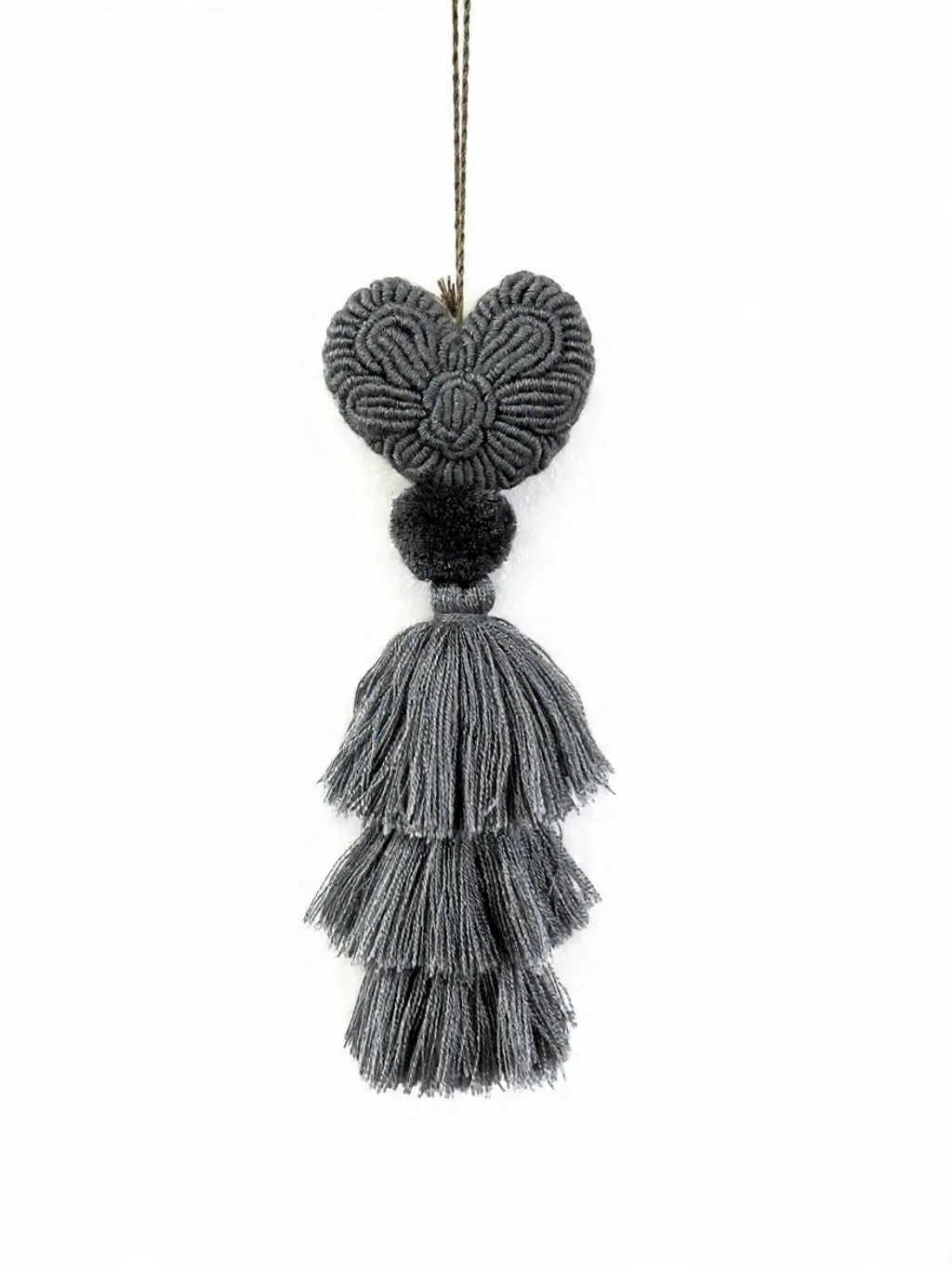 Heart Tassel Smoke sold by Sarah Mulder Jewelry
