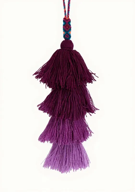 Ombré Sway Tassel Violet Fade made by Sarah Mulder Jewelry
