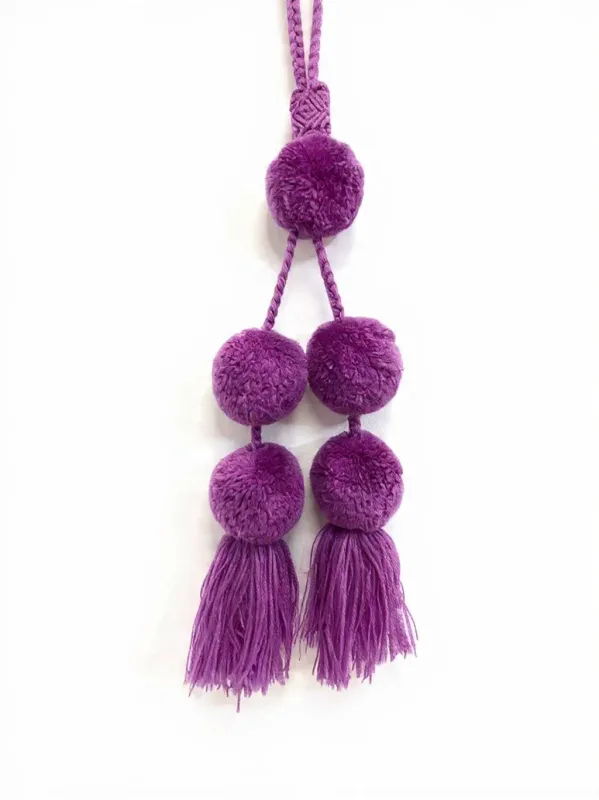 Pom Pom Violet made by Sarah Mulder Jewelry