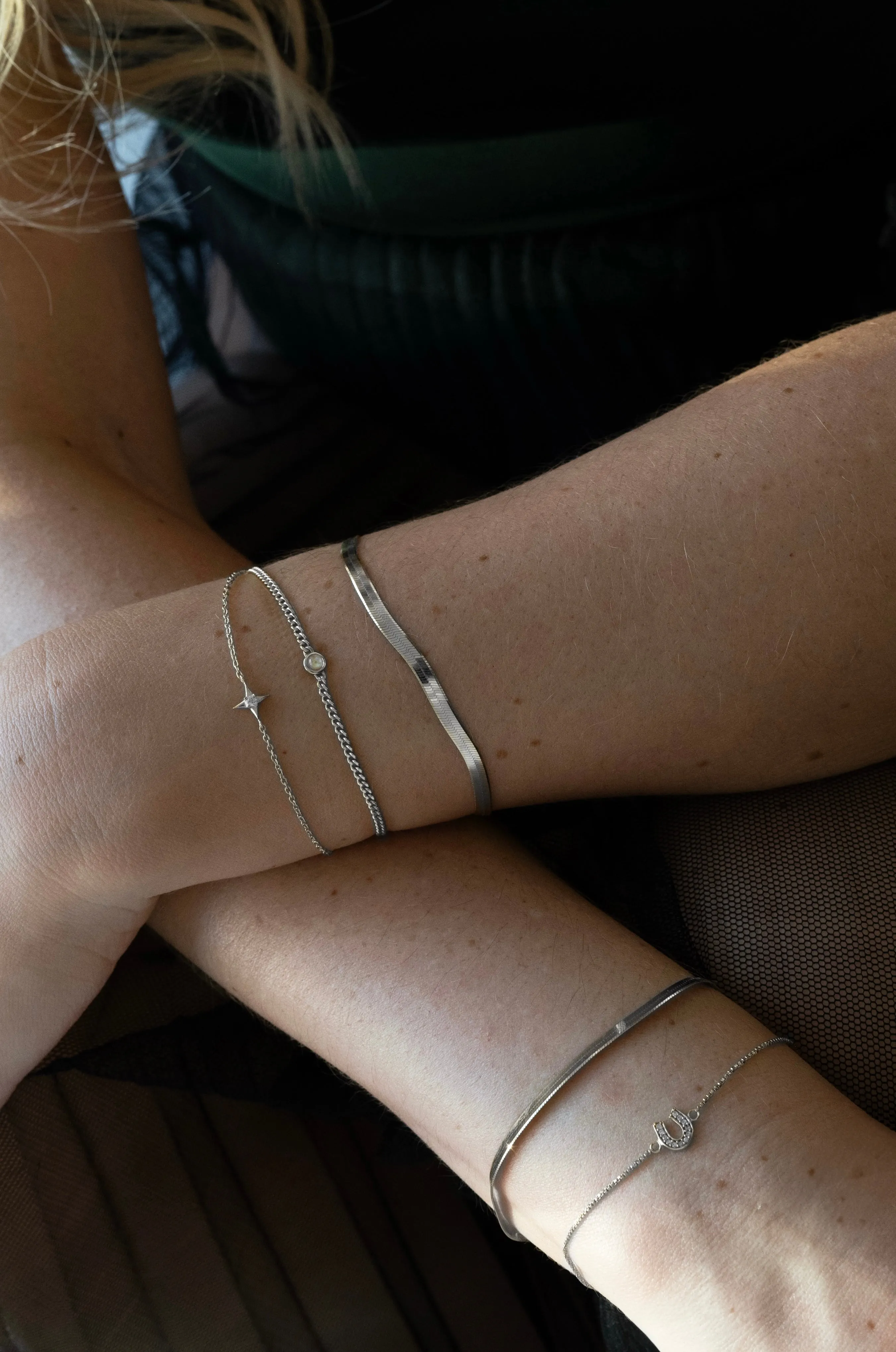 SAMPLE Horseshoe Bracelet Rhodium sold by Sarah Mulder Jewelry product image thumbnail 2