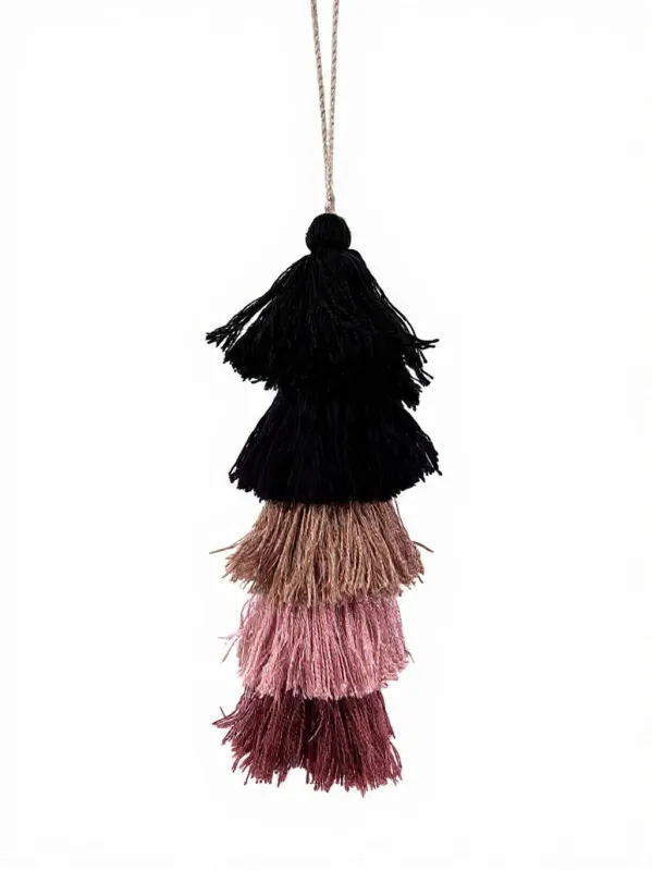 Ombré Sway Tassel Rose Fade made by Sarah Mulder Jewelry
