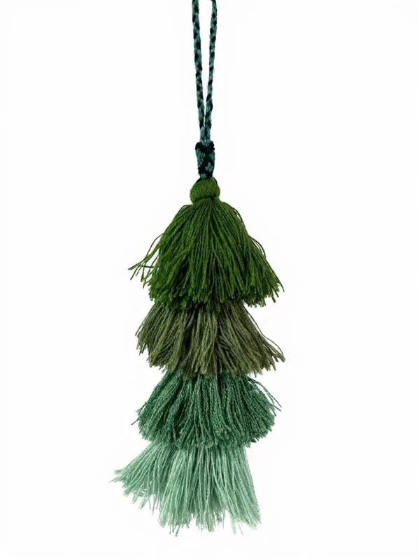Ombré Sway Tassel Moss made by Sarah Mulder Jewelry
