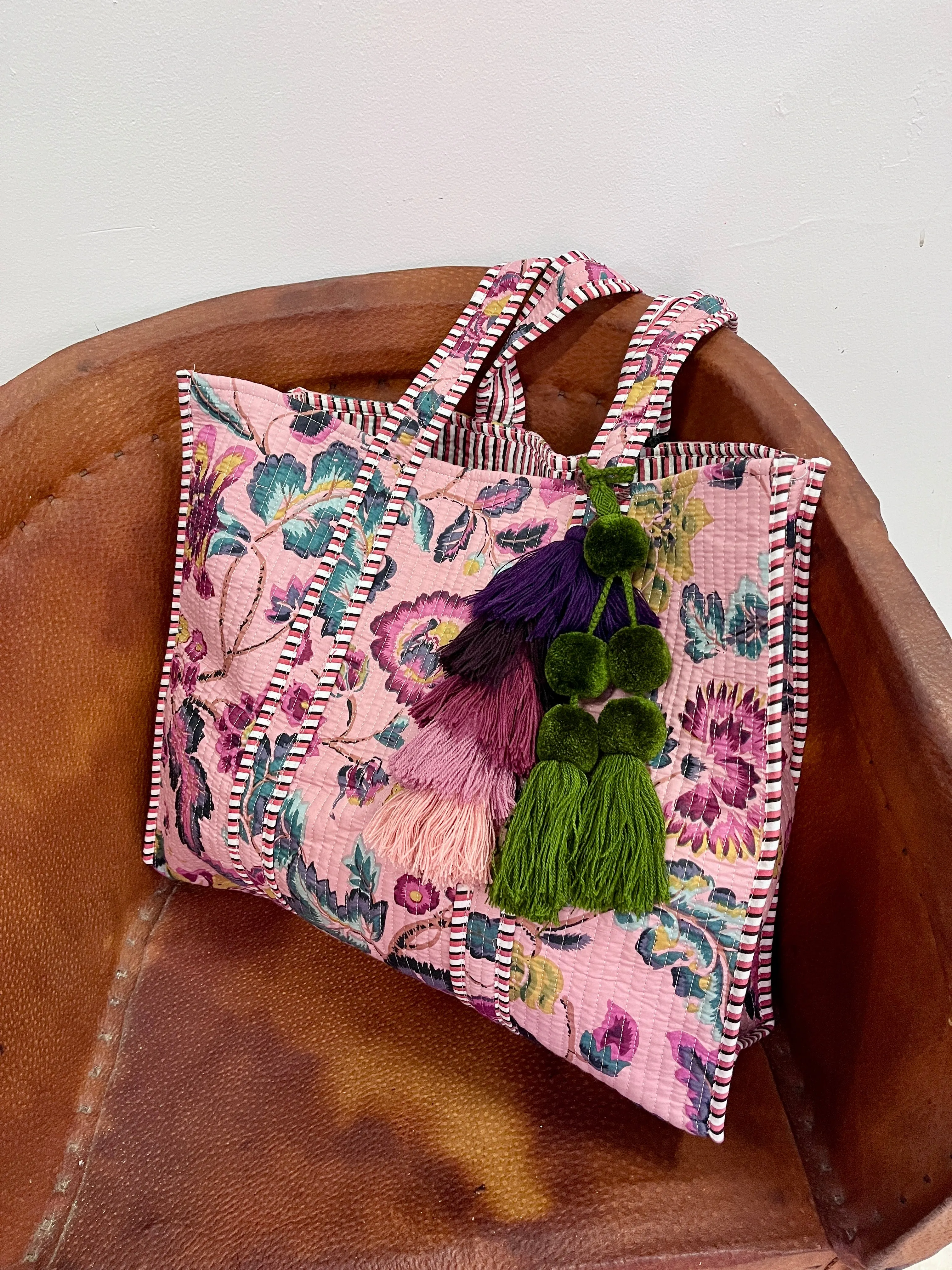 Dusty Rose Floral Tote sold by Sarah Mulder Jewelry product image thumbnail 2