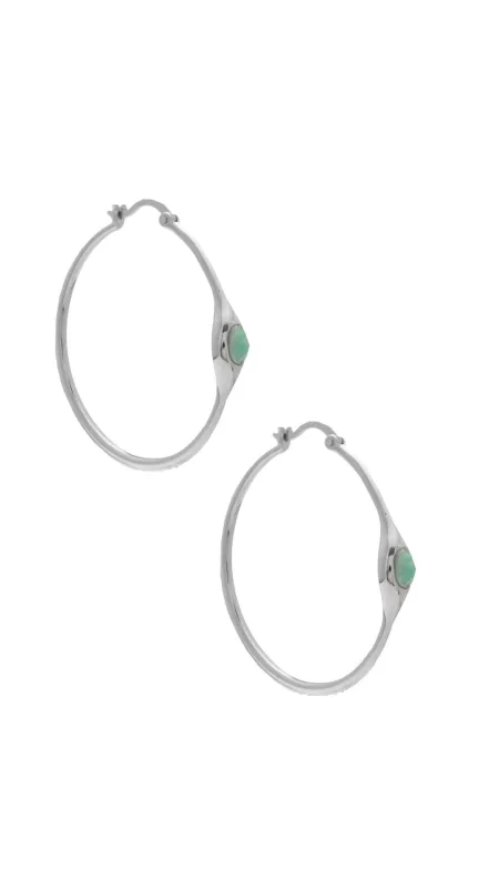 Lenny 38mm Hoops Rhodium made by Sarah Mulder Jewelry
