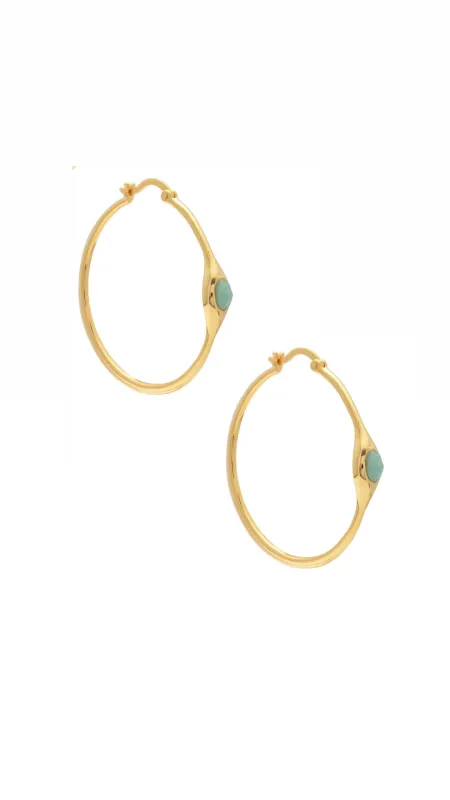 Lenny 38mm Hoops Gold made by Sarah Mulder Jewelry
