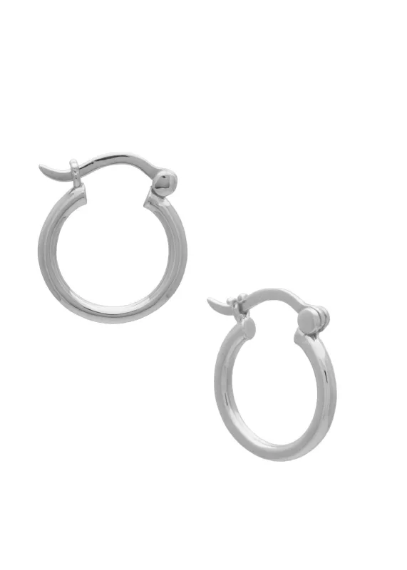 SALE Leo Hoops 15mm Rhodium made by Sarah Mulder Jewelry