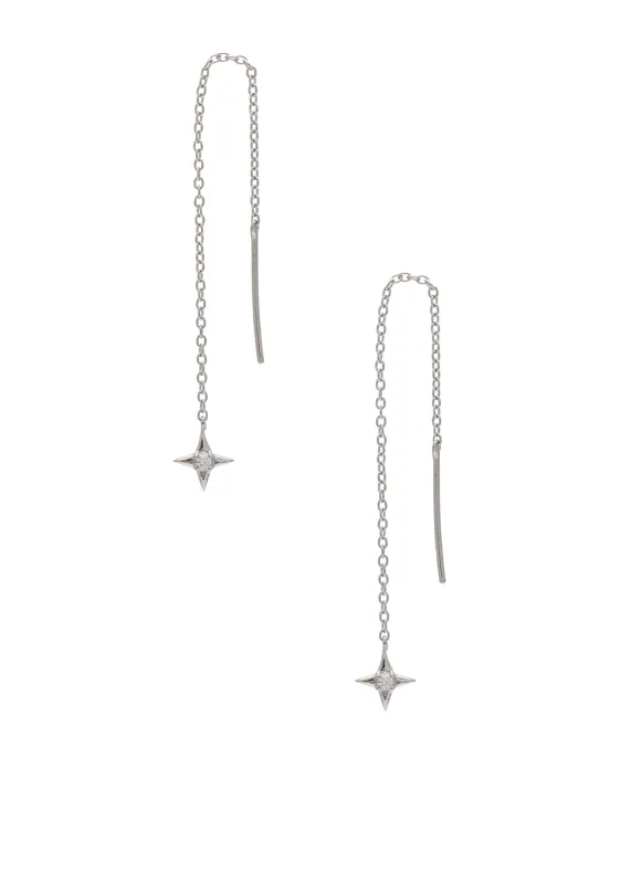 SALE Esti Pull Through Earrings Rhodium made by Sarah Mulder Jewelry