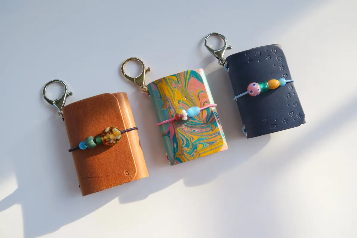 Mini Notebook Cover Bag Charm Workshop made by Sarah Mulder Jewelry