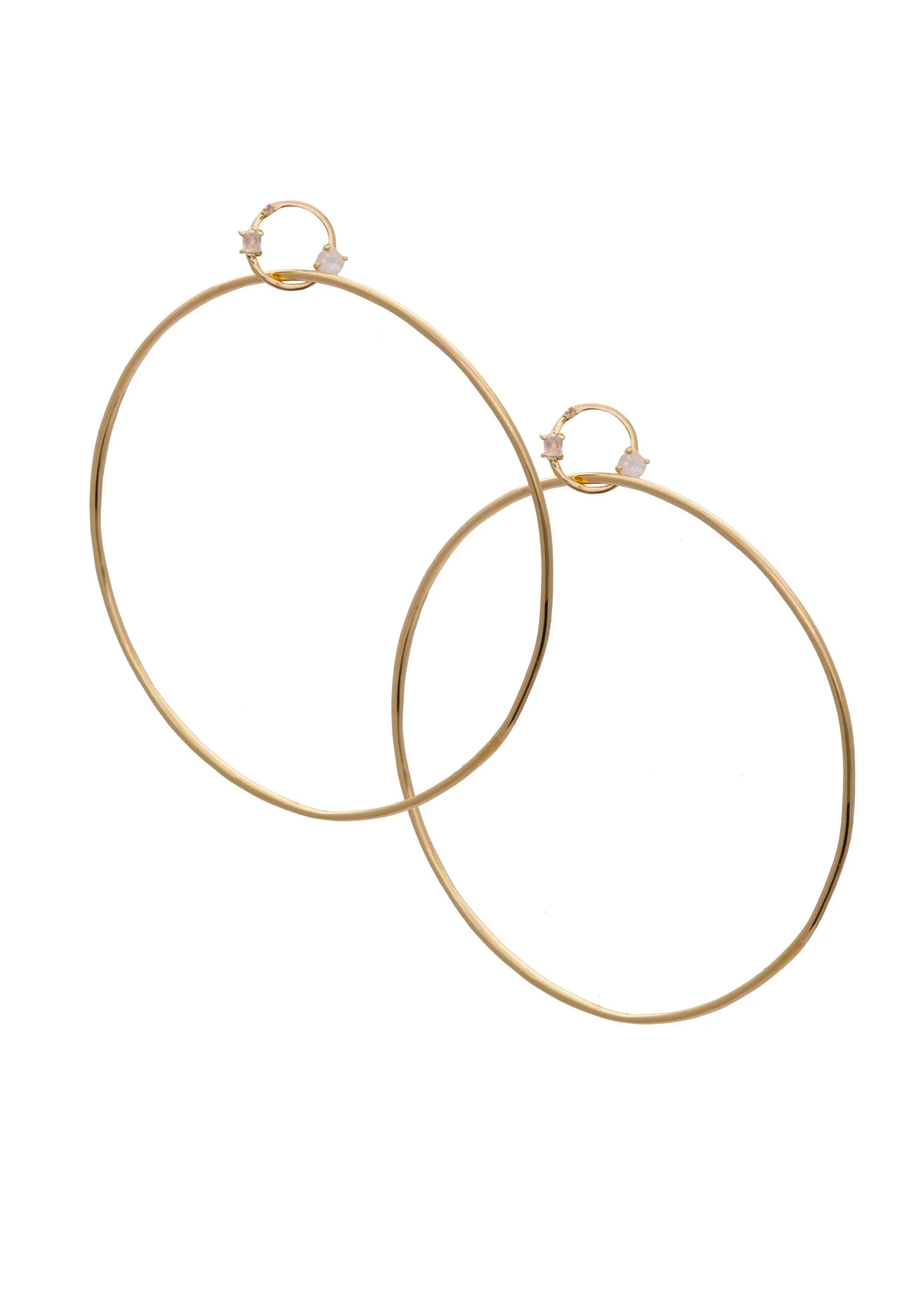 SAMPLE Miley Hoops Large Gold sold by Sarah Mulder Jewelry product image thumbnail 2