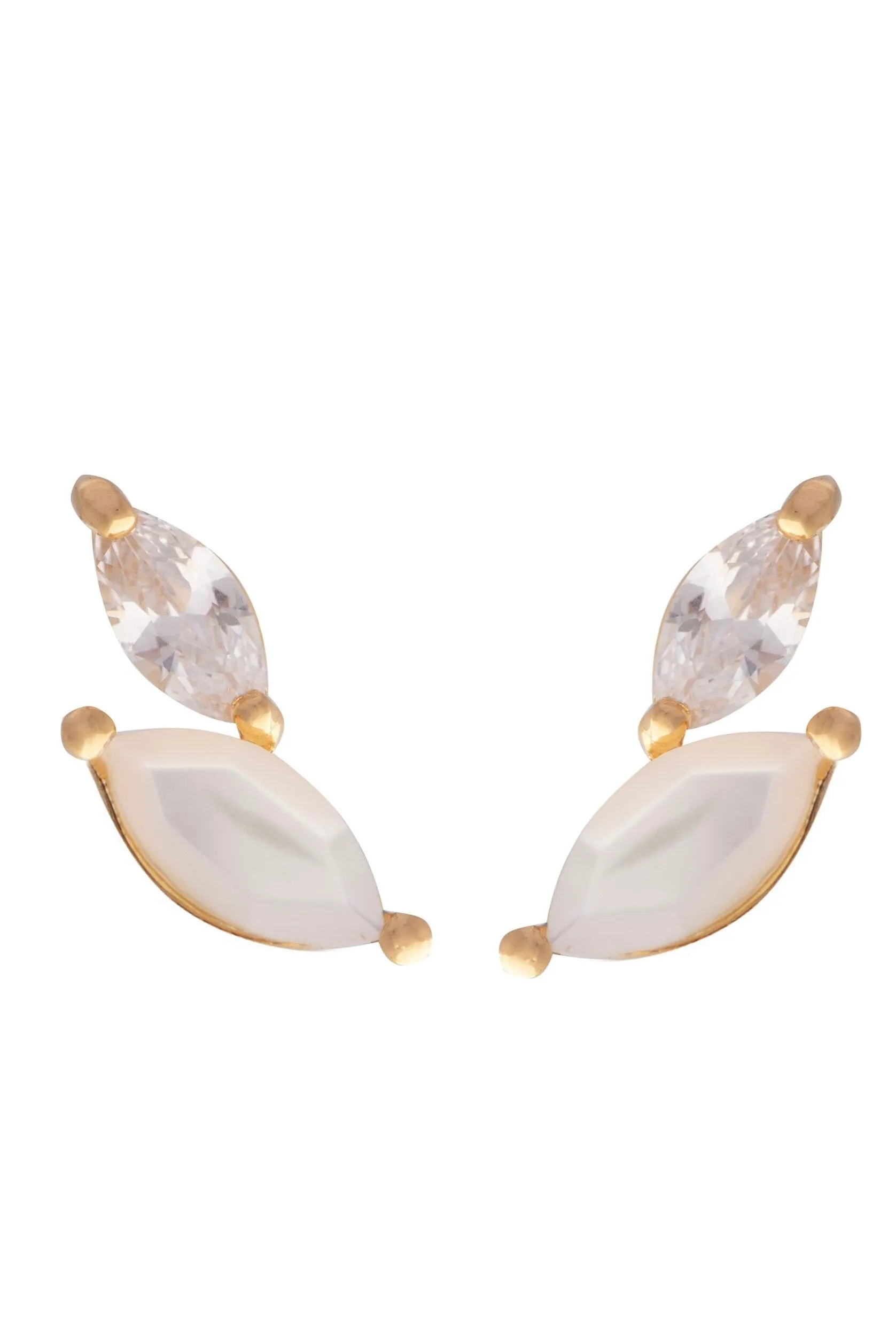 SAMPLE Christine Studs Gold sold by Sarah Mulder Jewelry