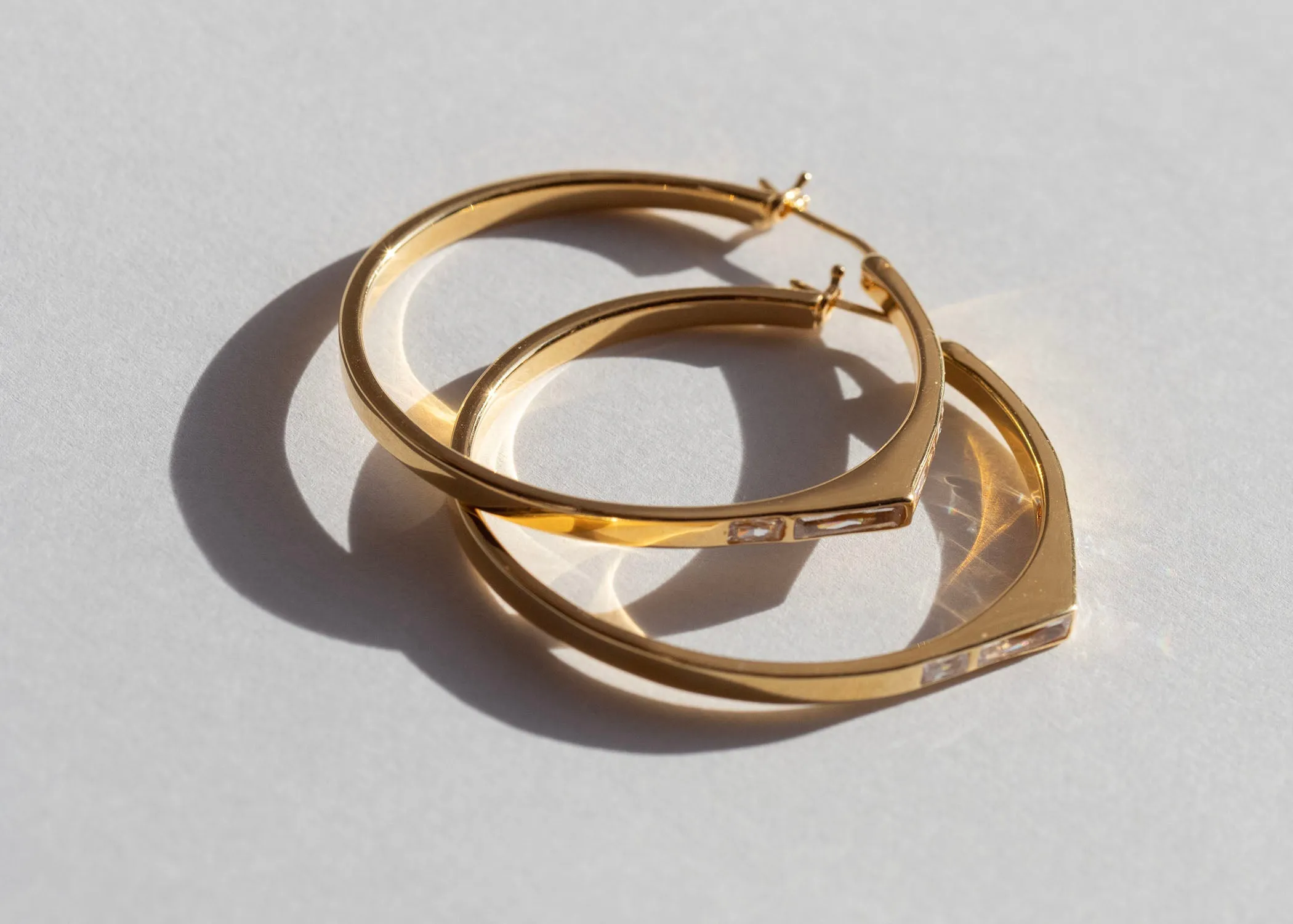 SAMPLE Golden Hour Hoops Gold sold by Sarah Mulder Jewelry product image thumbnail 5
