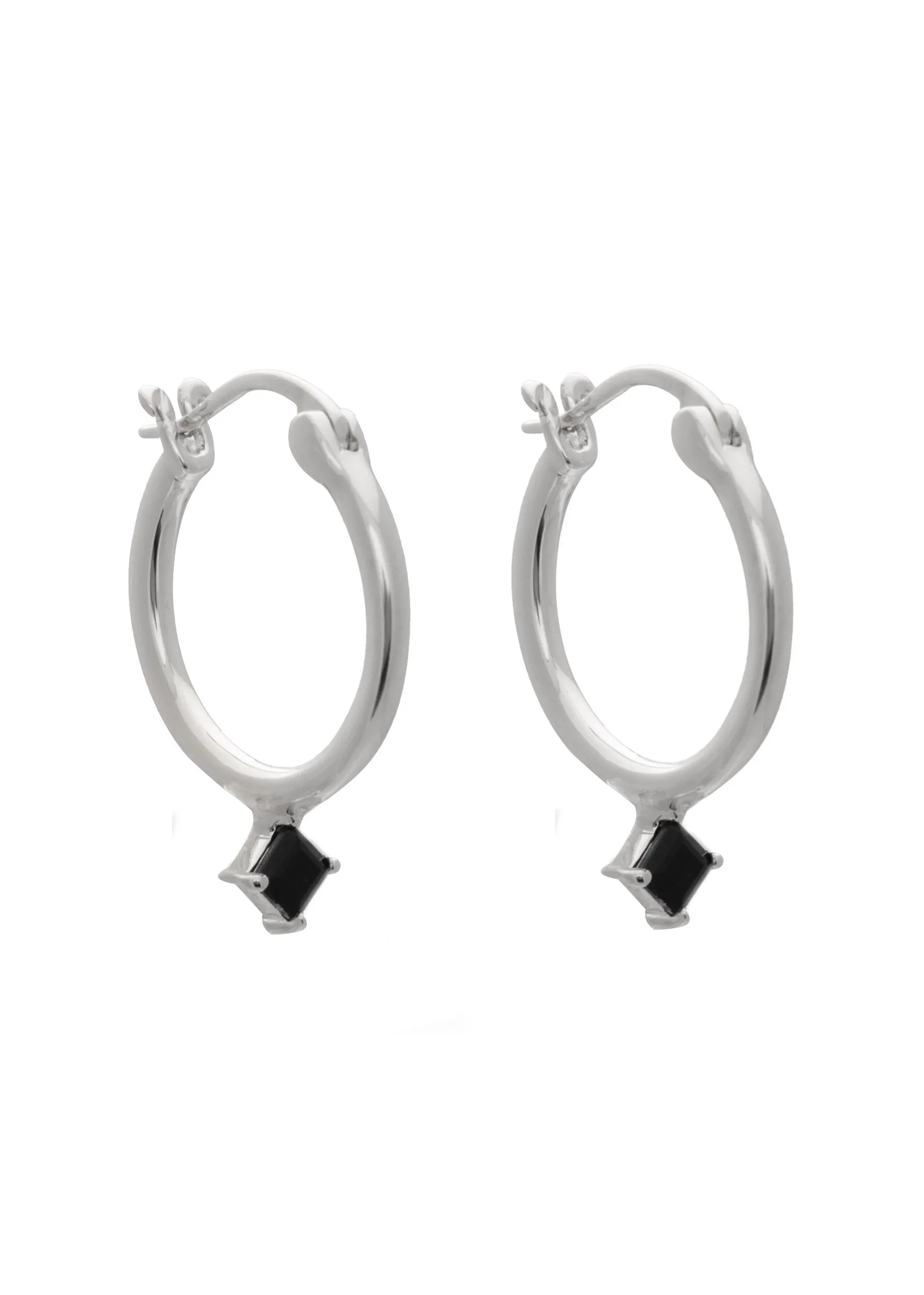 SAMPLE Mia Hoops Rhodium sold by Sarah Mulder Jewelry product image thumbnail 2