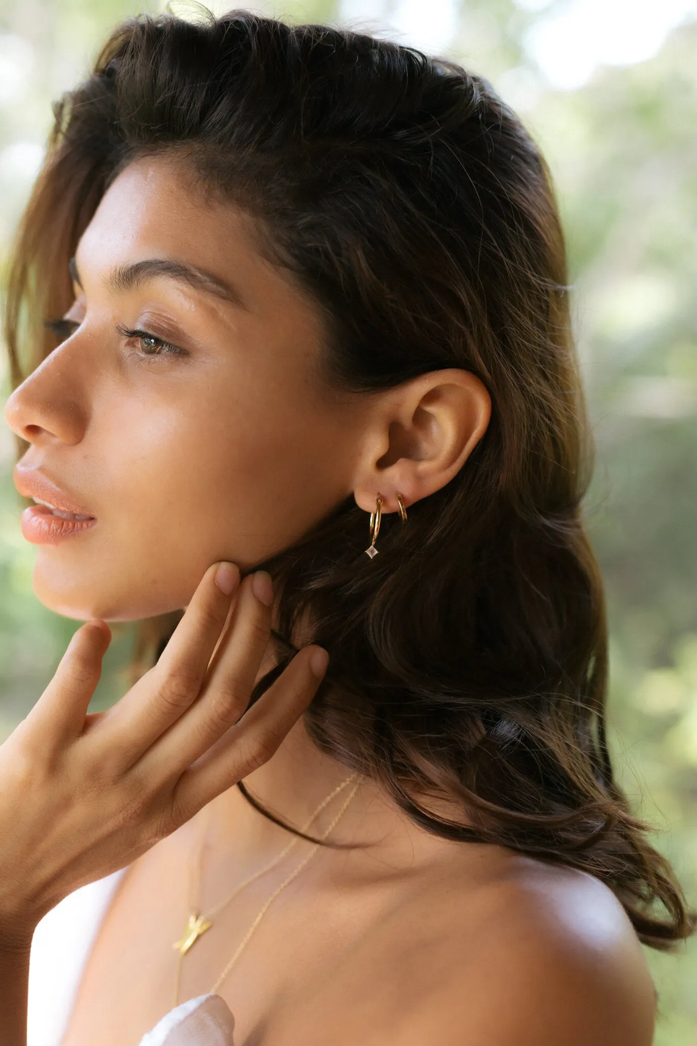 SAMPLE Mia Hoops Rhodium sold by Sarah Mulder Jewelry product image thumbnail 3