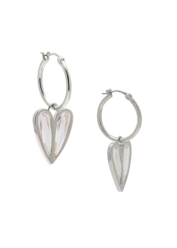 Monroe Earrings Clear Rhodium sold by Sarah Mulder Jewelry