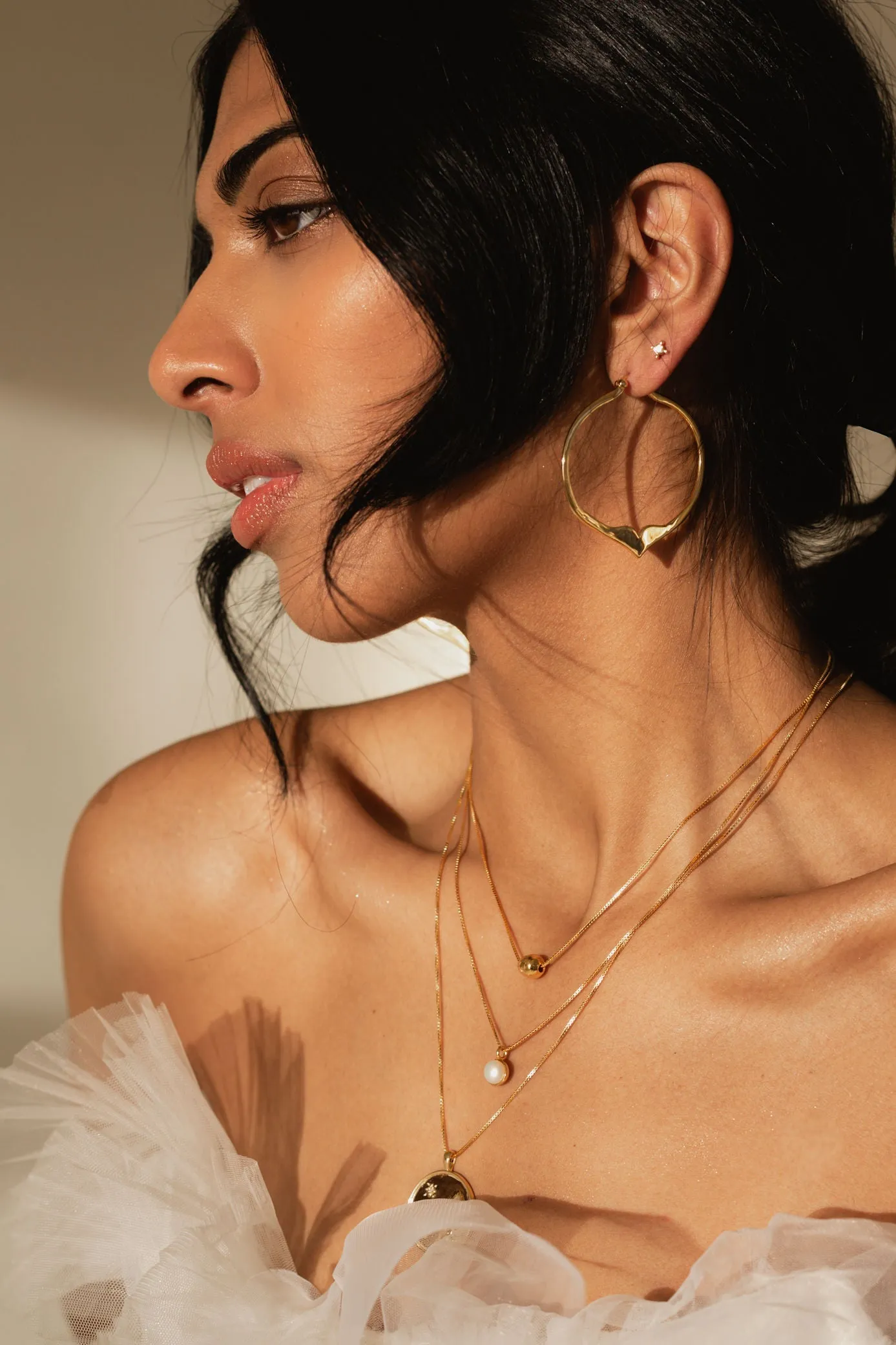 SAMPLE Liv Hoops Large Gold sold by Sarah Mulder Jewelry product image thumbnail 2