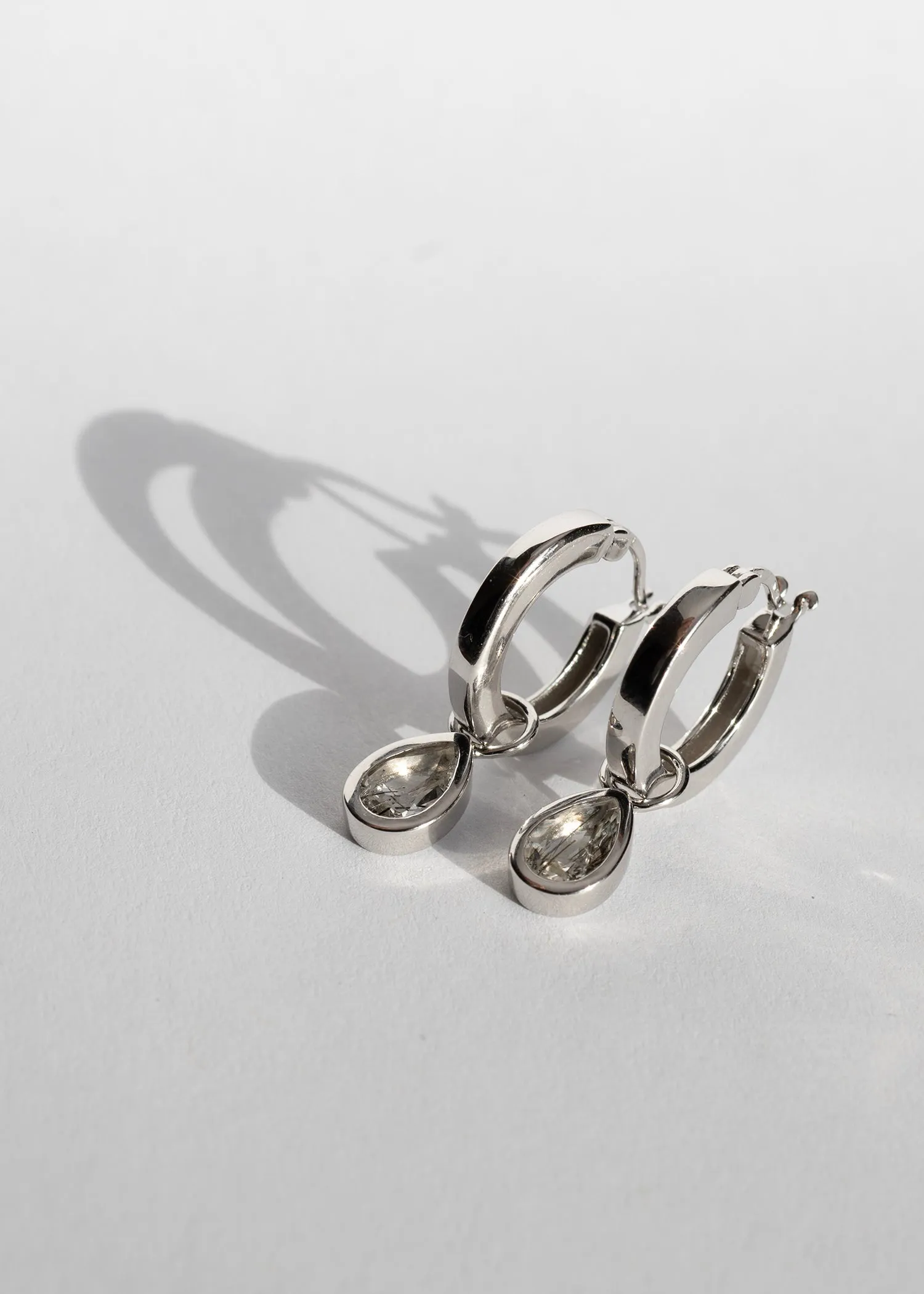 Koy Earrings Tourmalinated Quartz Rhodium sold by Sarah Mulder Jewelry product image thumbnail 3