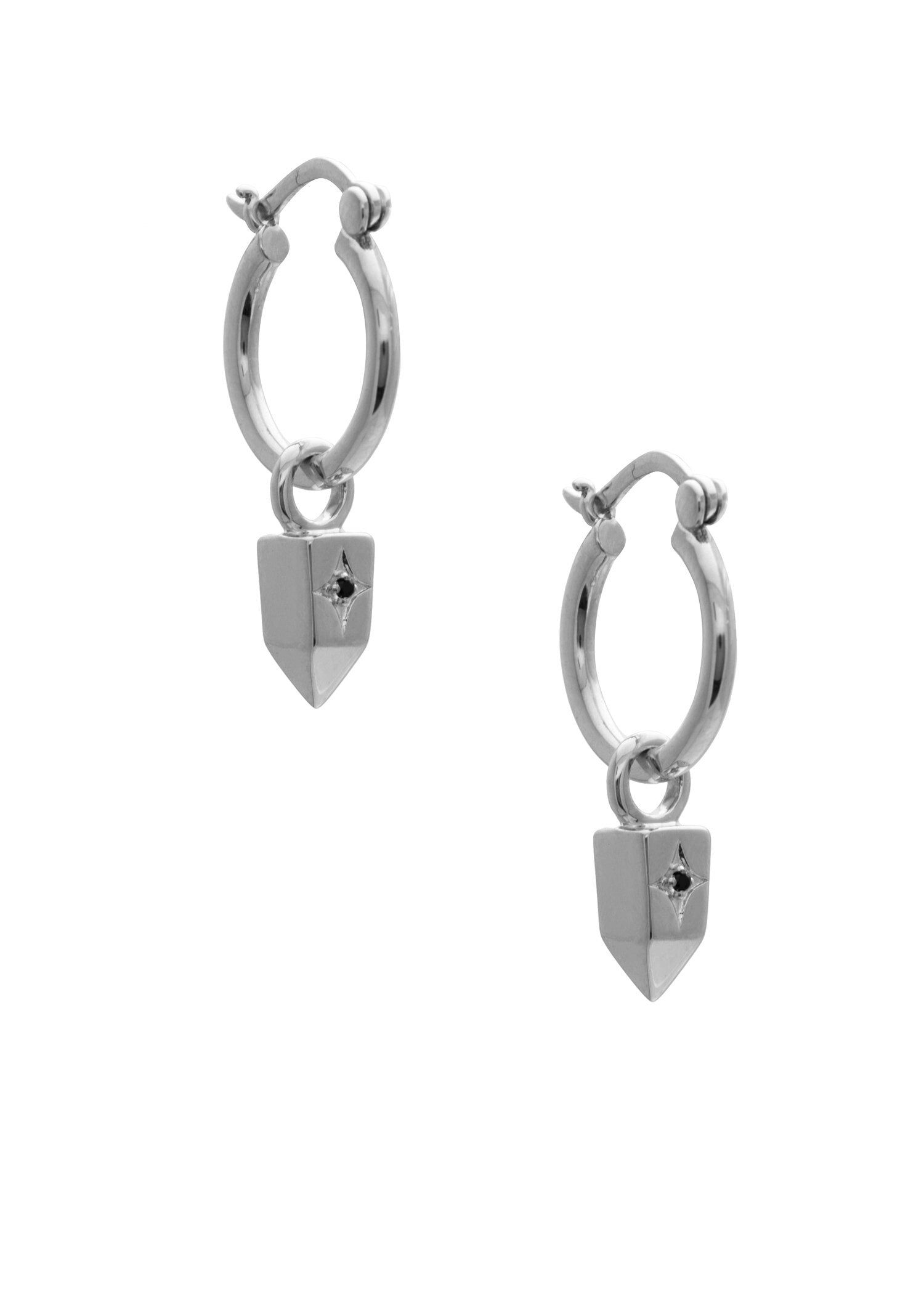 SAMPLE Nova Earrings Rhodium sold by Sarah Mulder Jewelry product image thumbnail 2