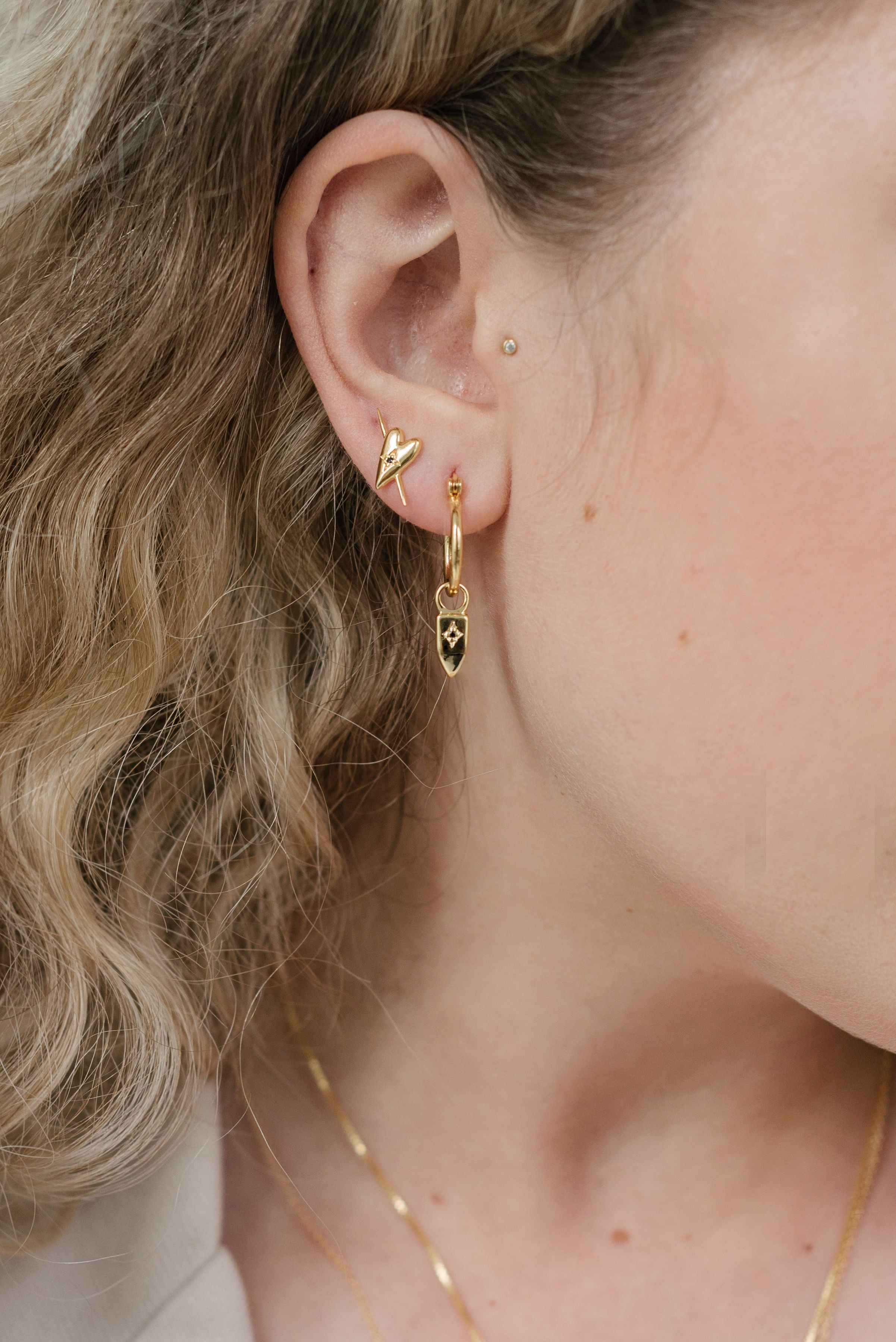 SAMPLE Nova Earrings Rhodium sold by Sarah Mulder Jewelry product image thumbnail 4