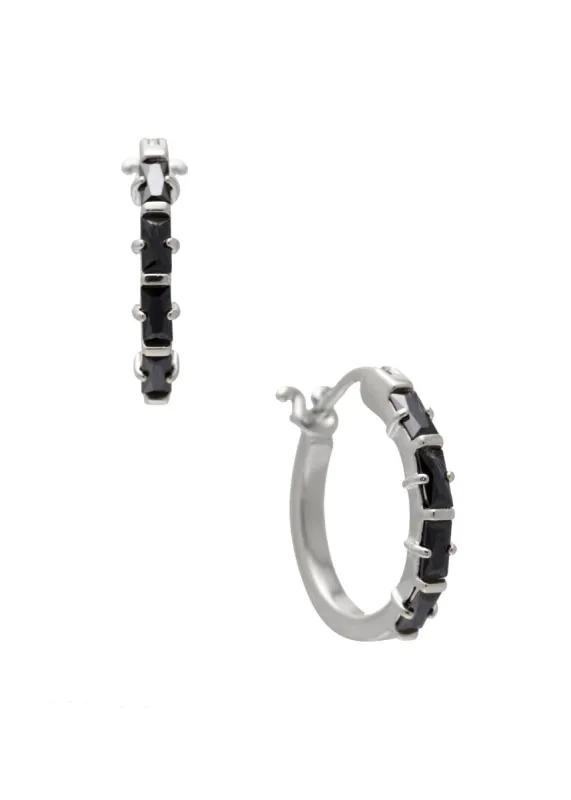 SAMPLE Kelly Hoops Rhodium sold by Sarah Mulder Jewelry
