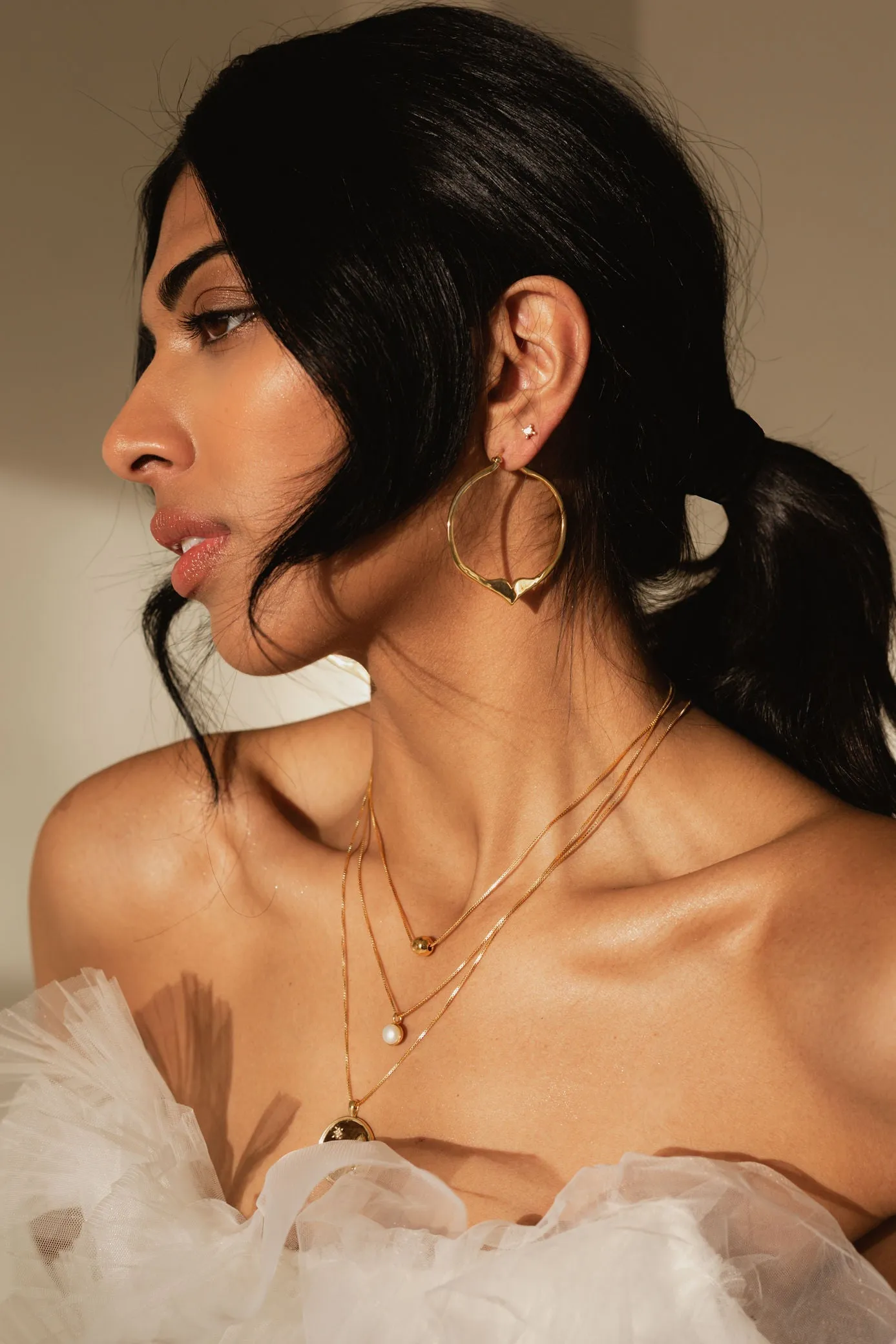 SAMPLE Liv Hoops Large Rhodium sold by Sarah Mulder Jewelry product image thumbnail 2