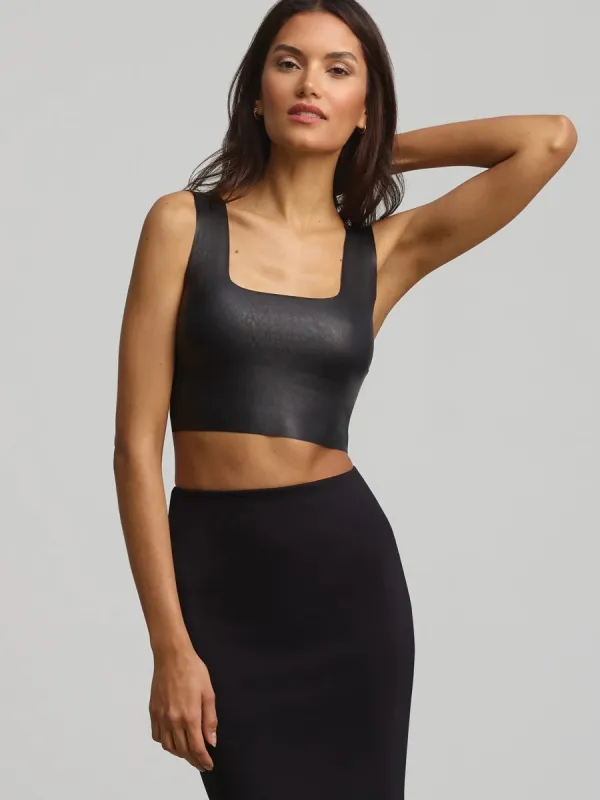 COMMANDO Faux Leather Crop Top sold by 27 Boutique