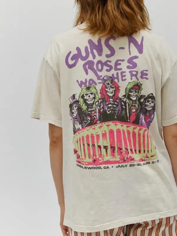 DAYDREAMER Guns N' Roses Was Here Boyfriend Tee sold by 27 Boutique