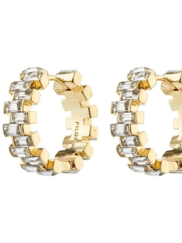 PILGRIM Create Crystal Hoop Earrings sold by 27 Boutique
