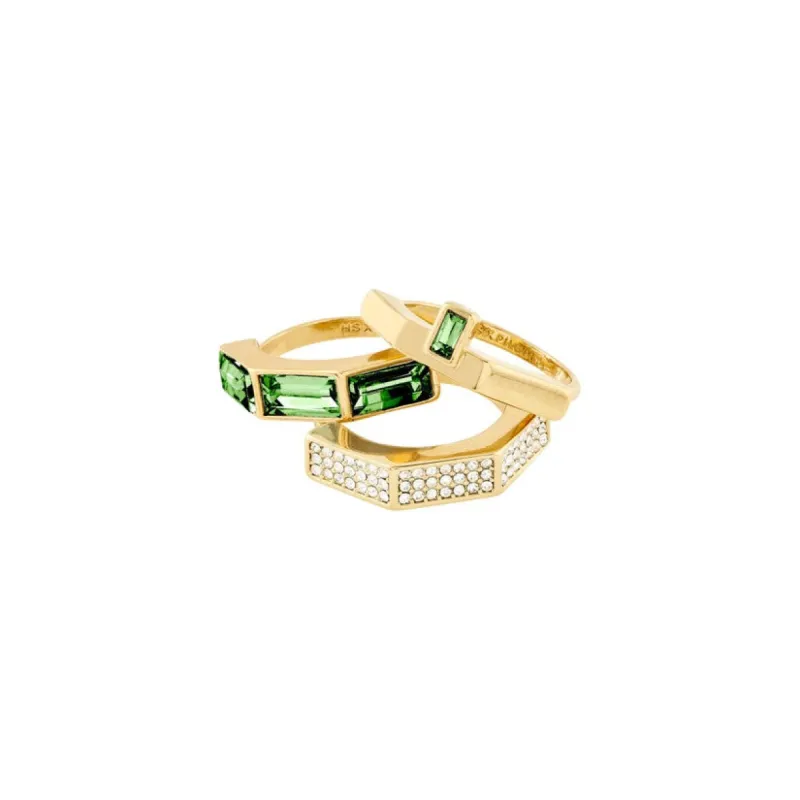 HANNA SCHÖNBERG x PILGRIM Crystal Ring Set sold by 27 Boutique