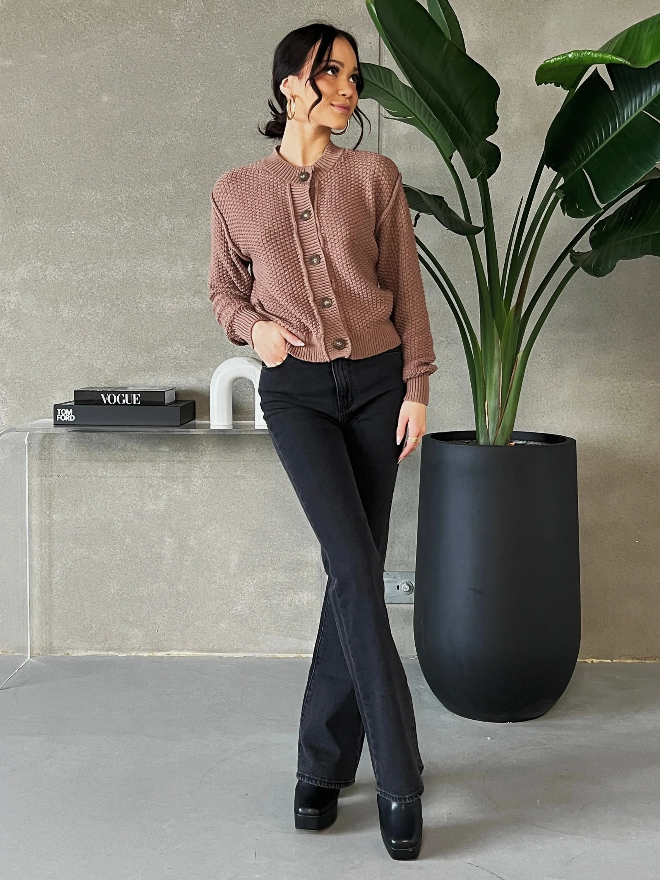 DEX Textured Stitch Cardigan sold by 27 Boutique