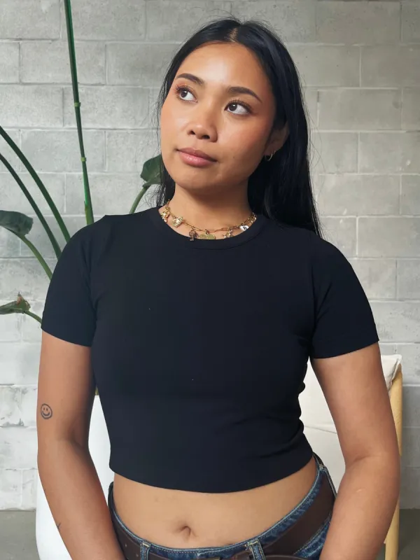 C'EST MOI Short Sleeve Cropped Tee sold by 27 Boutique