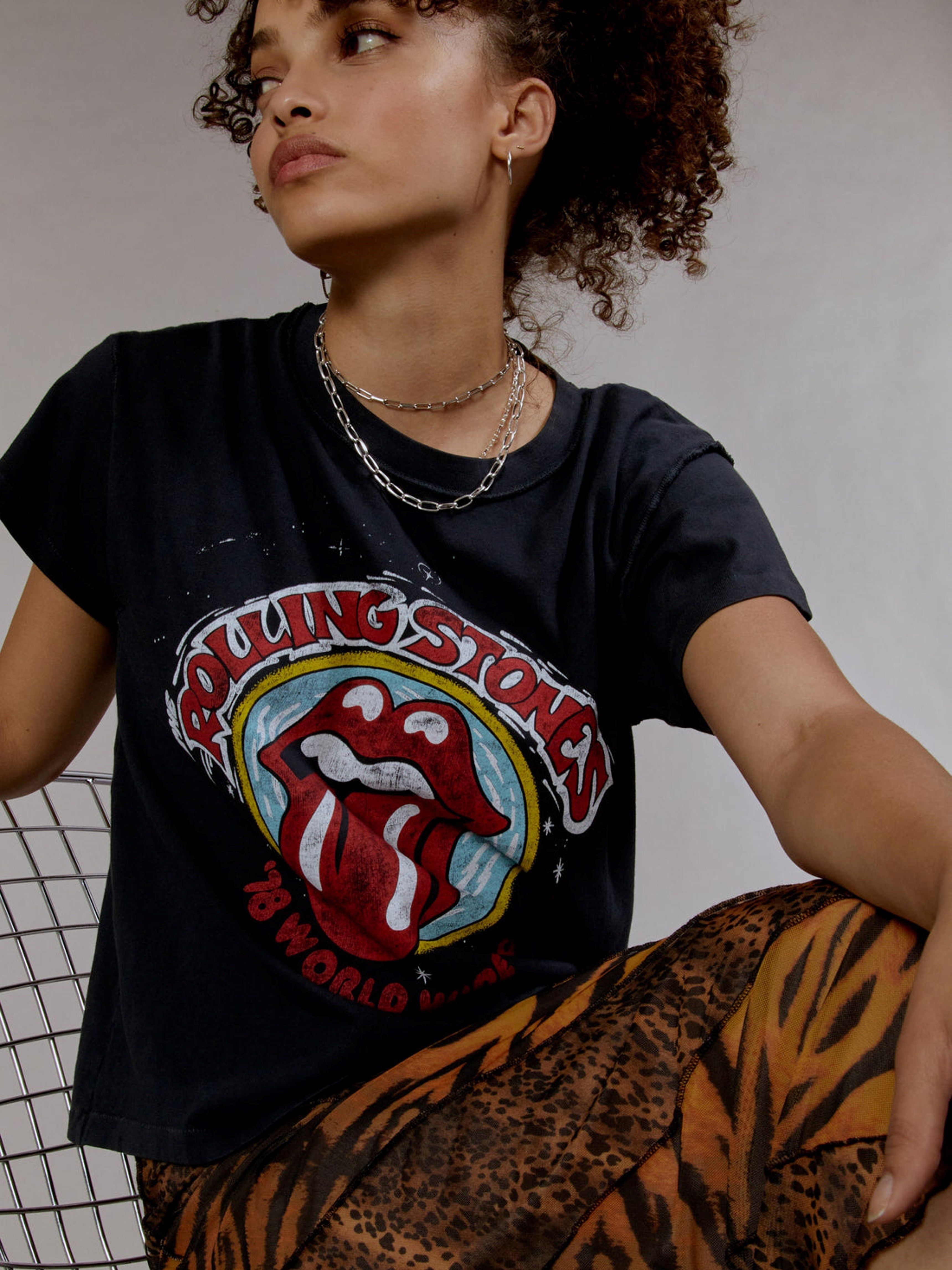 DAYDREAMER Rolling Stones '78 Reverse Girlfriend Tee sold by 27 Boutique