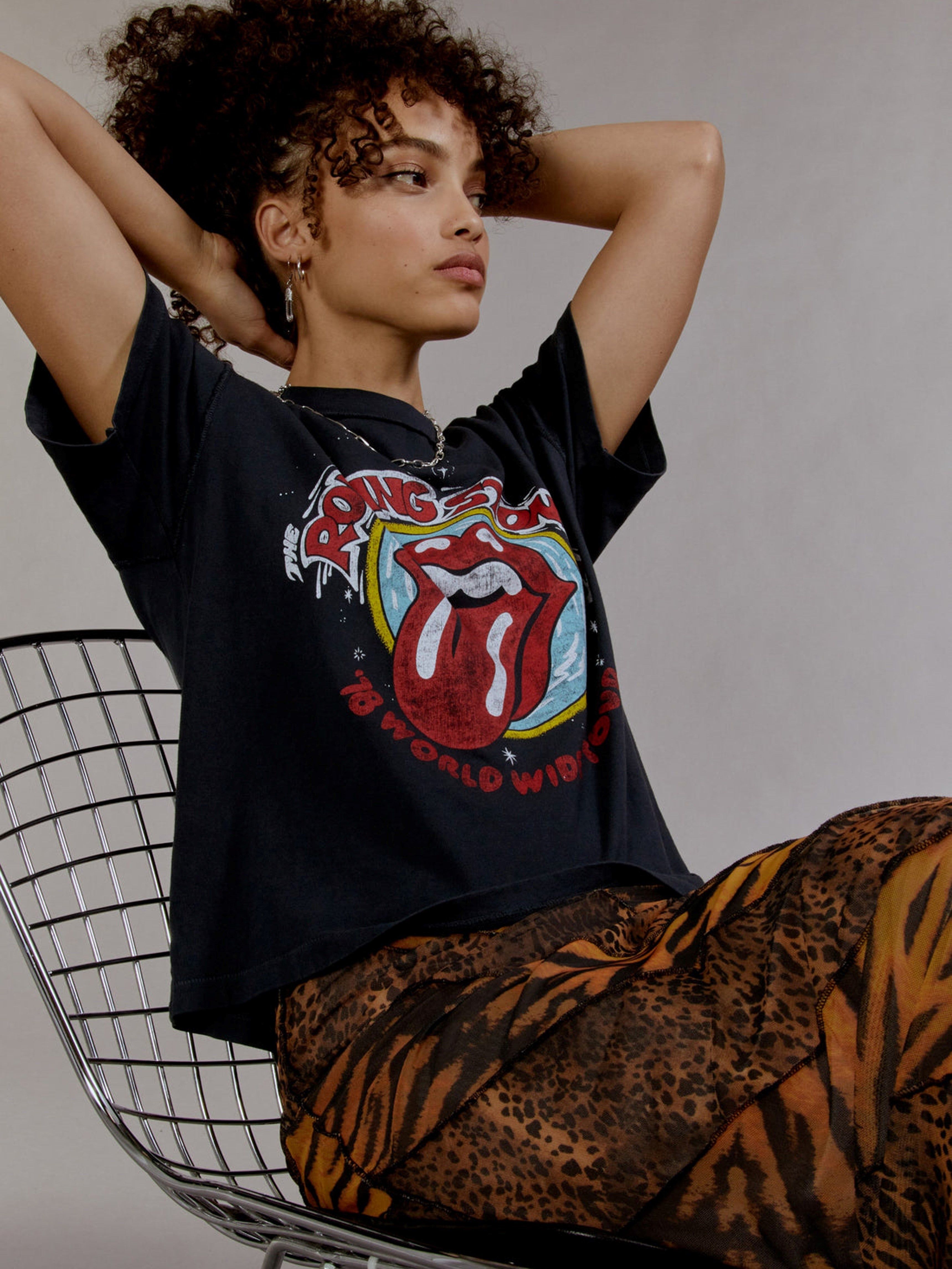 DAYDREAMER Rolling Stones '78 Reverse Girlfriend Tee sold by 27 Boutique product image thumbnail 2