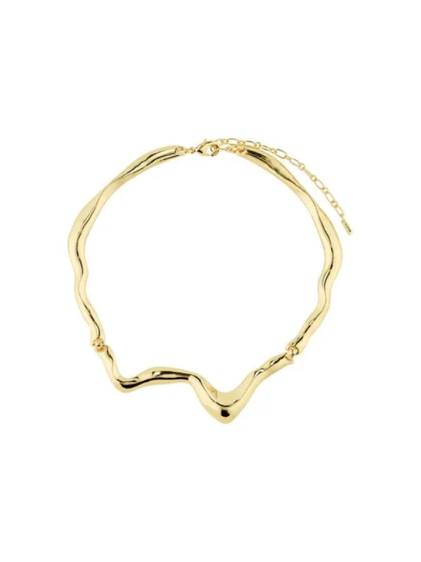 PILGRIM Moon Wavy Necklace made by Pilgrim