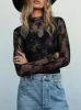 27 Lace Mesh Long Sleeve Top sold by 27 Boutique