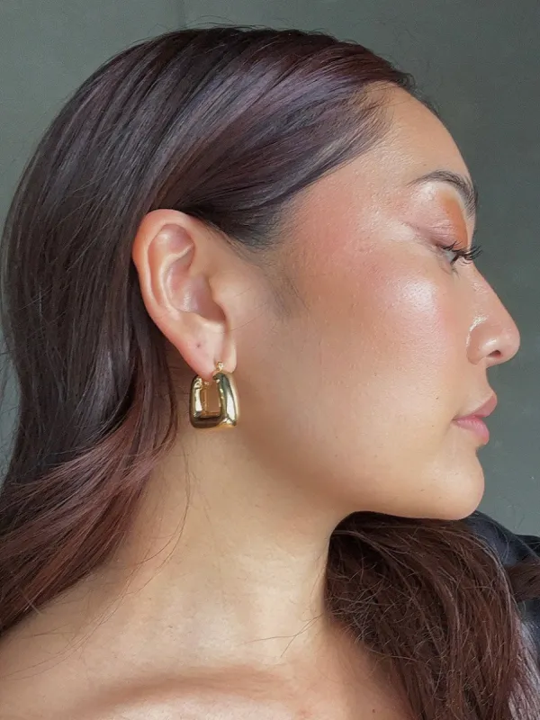 27 Puffy Square Hoop Earrings sold by 27 Boutique