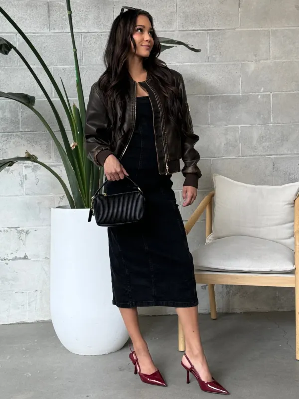 ONLY Halli Faux Leather Bomber Jacket sold by 27 Boutique
