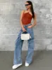 KUWALLA Low Rise Cargo Denim sold by 27 Boutique